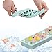 Ice cube trays with lid Silicone 20 cavities Ice Ball Ice cube mold DIY Silicone Ice Cube Sphere Tray Mold Mould Round Maker for Chilling Whiskey, Cocktail, Beverages and More (Set of 2)