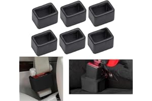 6 Pack Car Seat Belt Buckle Holder,Silicone Seat Belt Buckle Booster, Keep The Seat Belt Buckle Upright and Stable, Raises Se