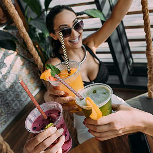 image for HYRIXDIRECT 200 Pack Paper Straws -Biodegradable Environment-friendly 