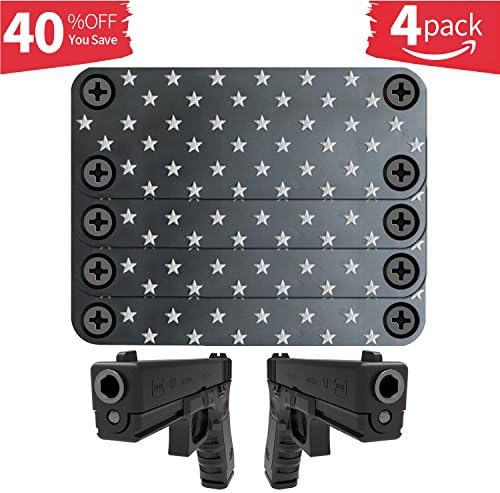 Gun Magnet 4-Pack | Rubberized 40 lbs Rated Magnetic Gun Magnet | Gun Magnet Mount-Concealed Gun Holder for Wall, Desk, Truck, Car, Handgun, Pistol, Rifle, Shotgun, Revolver
