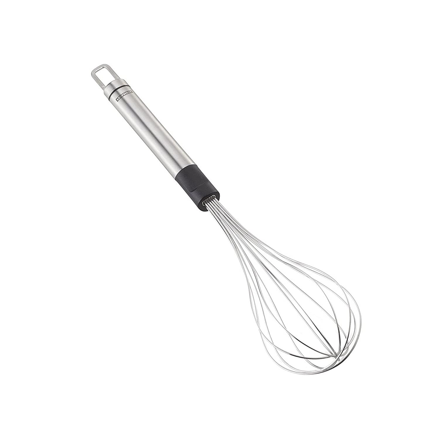 Leifheit Proline Whisk 31 cm, Stainless Steel Whisk, with Oval Shaped Handle for Comfortable Grip and Hanging Loop, Cooking Essentials, Hand Whisk