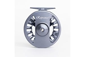 Raprance Fly Fishing Reel - CNC Aluminum Alloy, Ultra-Light, Instant Spool Change Side Button, for Freshwater/Saltwater (Matte Gunmetal Gray)