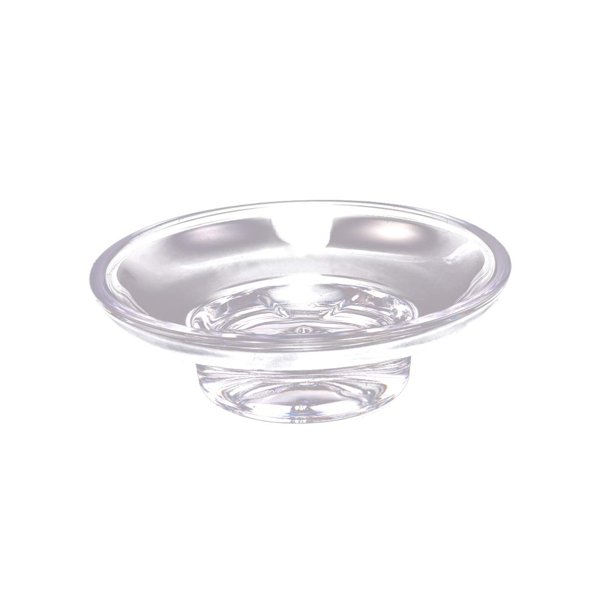 HEMOTON Transparent Soap Box 4.33 Inch Round Bathroom Soap Container with Anti-Slip Drainage Tray for Shower Home Outdoor Travel Storage