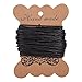 PandaHall Elite 1 Roll 1.5 mm Cowhide Round Leather Cords For Bracelet Neckacle Beading Jewelry Making 10 meter / 11 Yard Black