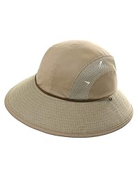 Jeff & Aimy - Sombrero de malla para mujer, protección UV, con correa para la barbilla y agujero para coleta