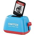 Hagibis Switch Game Card Case for Nintendo Switch/Lite/OLED Portable Cute Toaster Switch Game Card Storage Holder with 2 slots Switch Game Cartridge (Blue)