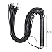 Top-Grade Flogger Whip,SINLOLI Faux Leather Whips Bondage Sex Toy for Couple (Black)