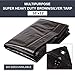 ChaoJin Heavy Duty Tarps Waterproof Tarp Cover Outdoor Thick UV Resistant Multipurpose Protective Cover for Emergency Rain Shelter Camping Tarpaulin with Grommets (9 Mil,10x12 Feet) Brown/Silver