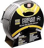 FOREVER STEEL HOSE | 50FT 304 Heavy Duty Stainless Steel Metal Garden Water Hose - Kink Free, Flexible, Expandable, Lightweight | UV Resistant | Stays Cool in Summers, Never Frozen in Winter