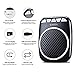Zoweetek Portable Rechargeable Mini Voice Amplifier with Wired Microphone Headset and Waistband for Teachers, Tour Guides, Coacher, Singing, Training and Presentation (S308-Black)