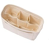 YONBEN Purse Organizer Insert Bag in Bag Felt Fabric Handbag Organizer 4 Sizes for Speedy Neverfull (Beige,Small)