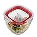 Rubbermaid Easy Find Lids Glass Food Storage Container, 5.5 Cup, Racer Red