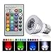 5430net E27/E26 Standard Screw Base 16 Colors Changing Dimmable 3W RGB LED Light Bulb with IR Remote Control for Home Decoration/Bar/Party/KTV Mood Ambiance Lighting (Flat Top)