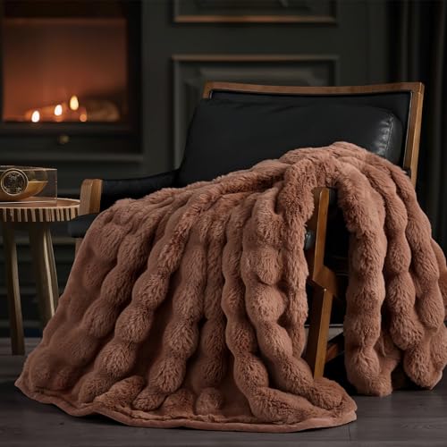 EverGrace Ultra Soft Luxury Fluffy Faux Rabbit Fur