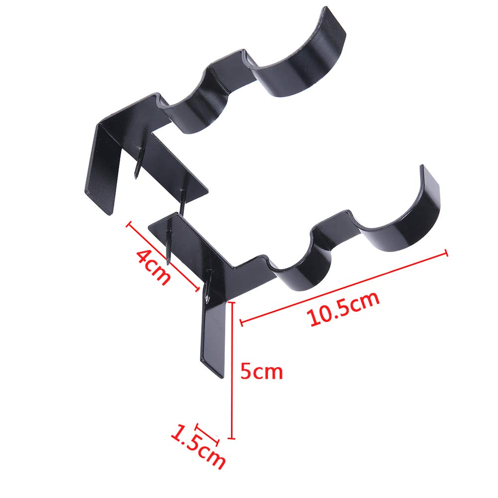Lpl Curtain Rod Brackets Curtain Rod Wall Bracket Curtain Holders Tap Right Into Window Frame (Black)