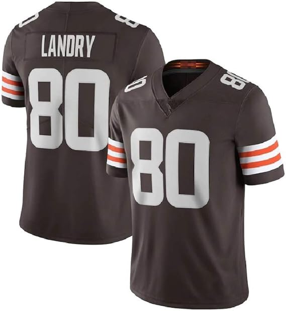 Team Brown 80 Football Jersey, ShortSleeved Sports Shirt TShirt, QuickDrying Breathable