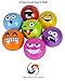 8-Pack of Smiley Face Vinyl Playground Balls