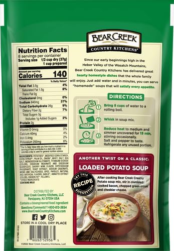 BEAR CREEK SOUP MIX, CREAMY POTATO, 10.5 OUNCE