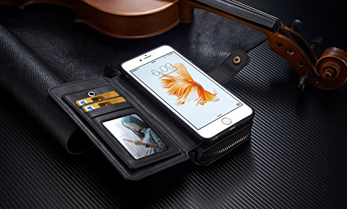 iPhone 6s Case, iPhone Case, Premium Zipper Wallet Leather