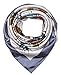 Large Square Satin Silk Like Lightweight Scarfs Hair Sleeping Wraps for Women Grey Flowers Pattern