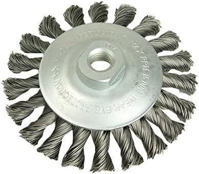Conical Knot Brush 100mm M14 Bore 0.50 Steel Wire