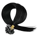 Tipped Hair Extension, Grammy 100 Strands 22 Inch Remy Pre Bonded Keratin Nail Tip Human Hair Extensions (0.5g/s) 50gr