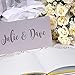 Unique Wedding Guest Book with Rustic Trim and Gold Stamped Foil Set