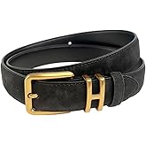 Yuangu Womens Belt for Jeans Genuine Suede Leather Belt，Womens Skinny Belts for Pants Dresses