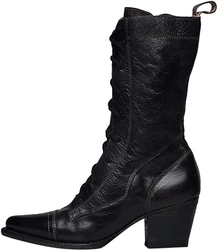 ladies black leather biker boots