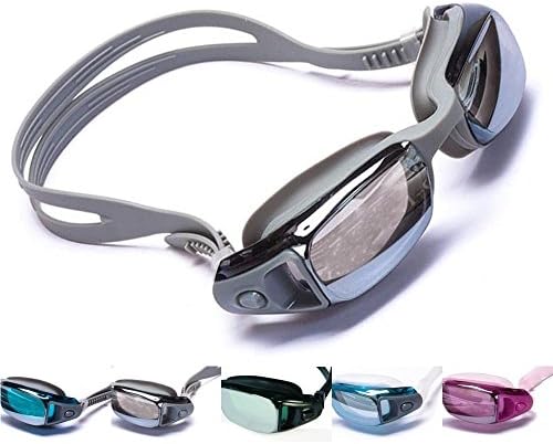 Aguaphile Mirrored Swim Goggles Soft and Comfortable - Anti-Fog UV Protection, Best Tinted Swimming Goggles with Case - Compare to Speedo, Aqua Sphere, or Ispeed - Adult Men or Women, Premium Quality