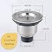 Sink Strainer,Kitchen Sink Strainer with Removable Deep Waste Basket by AULife,Drain Strainer Assembly,Stainless Steel