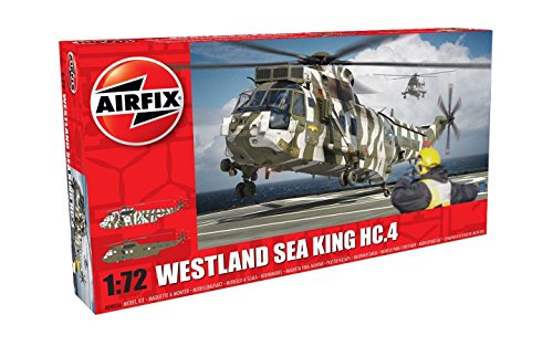 Airfix A04056 Westland Sea King HC.4, Scale 1:72 Military Helicopter Plastic Model Kit , Navy