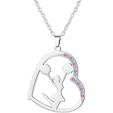 UNIFT Cheerleader Necklace for Women Stainless Steel Simple Elegant Sport Cheer Accessories Jewelry Gifts for Cheerleading Lovers