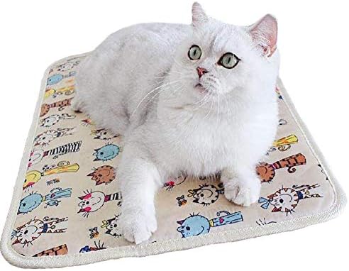 MHGLOVES Pet Heating Pad, Dog Cat Soft Waterproof Indoor Pet Electric Blanket,Animal Bed Warmer House Heater Heated Floor Mats with Timer(45x60cm),9gears,45 * 45cm