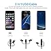 Multi USB Cable, CHOETECH 6ft 3 in 1 Braided Cable with Lightning / Type C / Micro USB Connector, [MFi Certified] Charge & Sync Cable for iPhone, iPad, Galaxy and More iOS & Android Devices