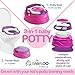 Babyloo 3 In 1 Bambino Booster Potty Training System with Free Standing Potty, Step Stool, and Toilet Mount for 6 Months and Up, Pink and Purple