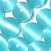 HAAMIIQII 90pcs 4mm Sky Blue Cat Eye Beads Round Loose Gemstone Beads for Jewelry Making Strand 15 Inch