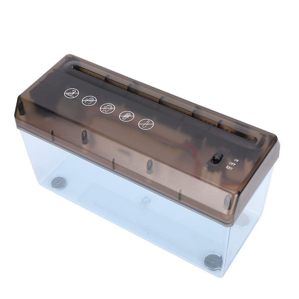USB Large Capacity Mini Paper Shredder, Electric Cut Shredder, Small for Office Credit Card A4 Size 