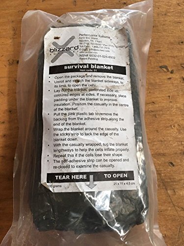 Blizzard Survival Blanket O M Performance Inc. 21 X 11 X 4.5 Cm BPS-01