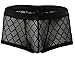 Men's Sexy Mesh Sheer Boxer Briefs Underwear Black Trunks Underpants