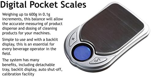 Digital Kitchen / Coffee / Brew / Tea Digital Pocket Scales, 600g/0.1g c/w Back Lt LCD Display