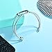 Yumei Jewelry Stainless Steel Color(Rhodium Plated) Bezel Blank Bracelet For Men and Women Pack of 5 Fit 1 Inch Round Cabochon