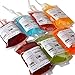Amazlab Halloween Party Favors , Live Blood of Theme Parties Novelty Blood Bag Drink Container Set of 10 IV Bags 11.5 Fl Oz, Halloween Party Cups with Extra Set of Labels