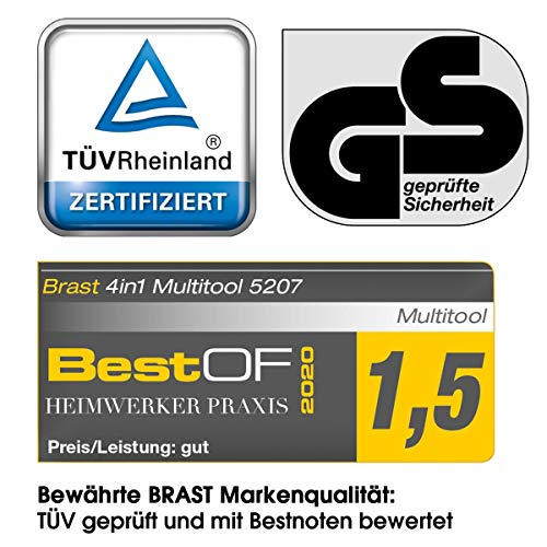 BRAST Benzin Multitool 3.0 PS 5 in1 Motorsense Heckenschere Hochentaster Rasentrimmer Astsäge Freischneider 52cm³ TÜV… – Bild 3