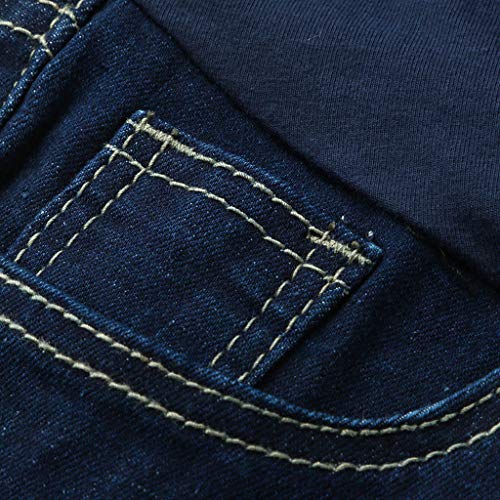 Dsood High Waisted Pants Set for Women,Pregnant Woman Solid Jeans Maternity Pants Trousers Nursing Prop Belly Legging,Petite - Thumbnail 4