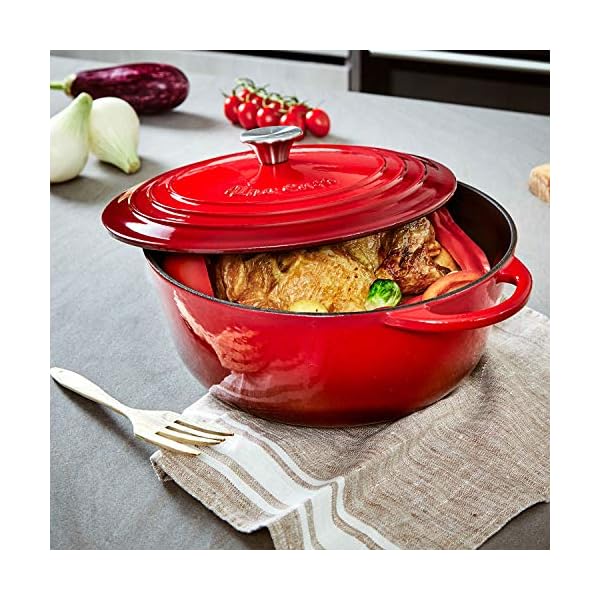 Uno Casa Enameled Cast Iron Dutch Oven with Lid - 6 Quart (5.7 litres) Enamel Coated Cookware Pot, Long-Lasting…