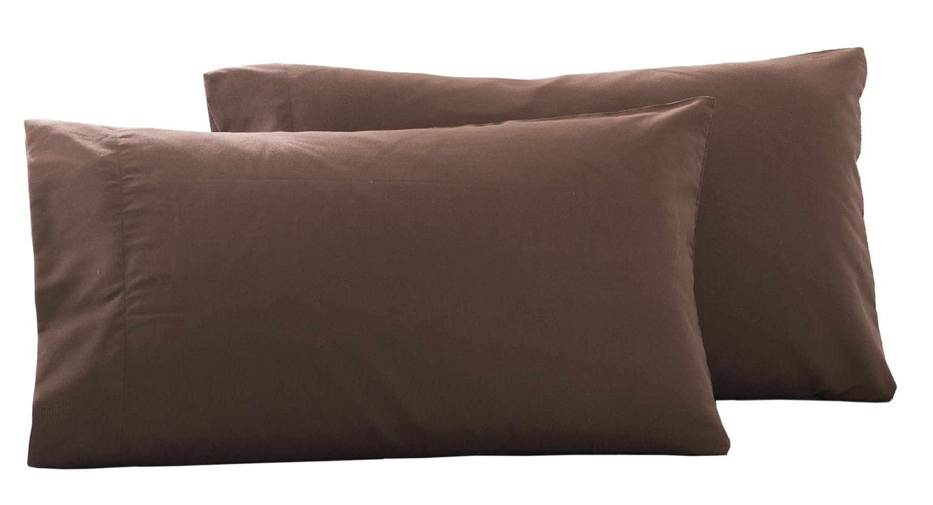 Photo 1 of Microfiber Standard Bed Pillowcases 2 Pack, Super Soft Bed Pillow Covers Envelope Closure, Wrinkle, Fade and Stain Resistant, 20x26, Coffee