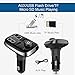 (New Version) Bluetooth FM Transmitter, GRDE Wireless Car Radio Adapter FM Radio Receiver Car Kit with Dual USB Car Charger, TF Card Slot and Large LED Display