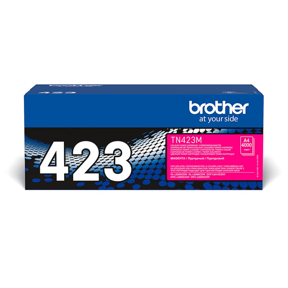 Brother TN-423M Toner Cartridge, Magenta, Single Pack, High Yield, Includes 1 x Toner Cartridge, Brother Genuine Supplies