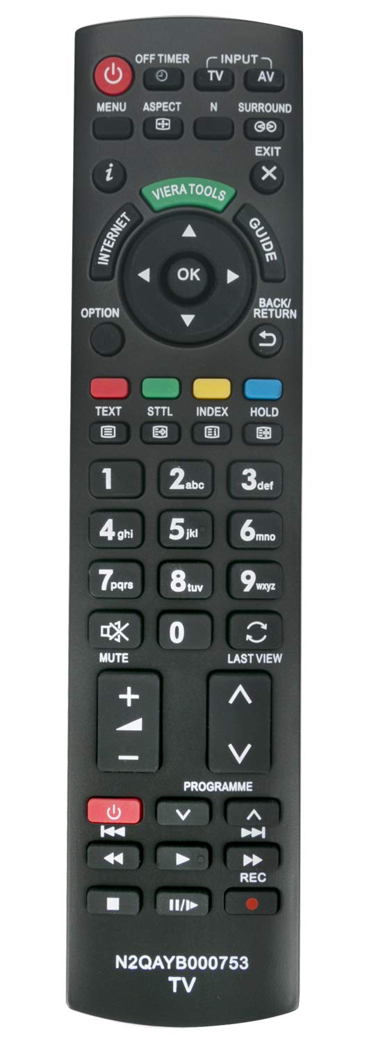 ALLIMITY N2QAYB000753 sub N2QAYB000673 Remote Control Replaced for Panasonic Viera Internet TV TX-L32D25BA TX-L32D25E TX-L32D28EP TX-L32D28ES TX-L32E30E TX-L32E31B TX-L32E5B TX-L32E5E TX-L32E5Y
